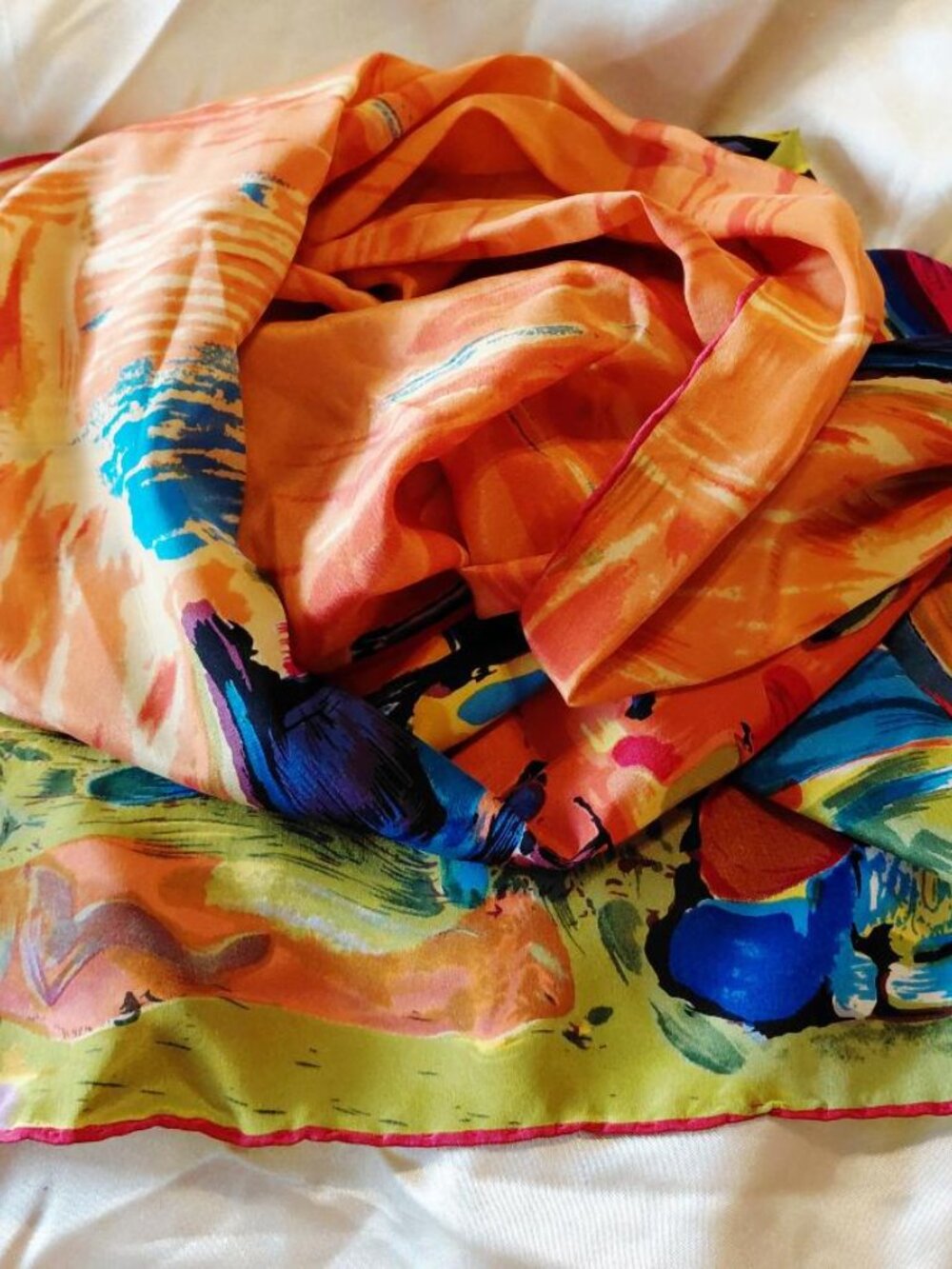 Cocoon House Van Gough Inspired 100% Silk Rectangle Shawl/Scarf